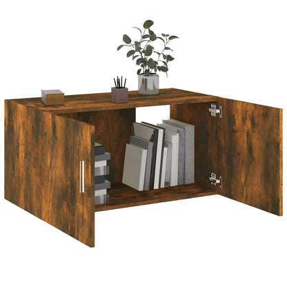 Armadietto da Parete Rovere Fumo 80x39x40 cm Legno Multistrato