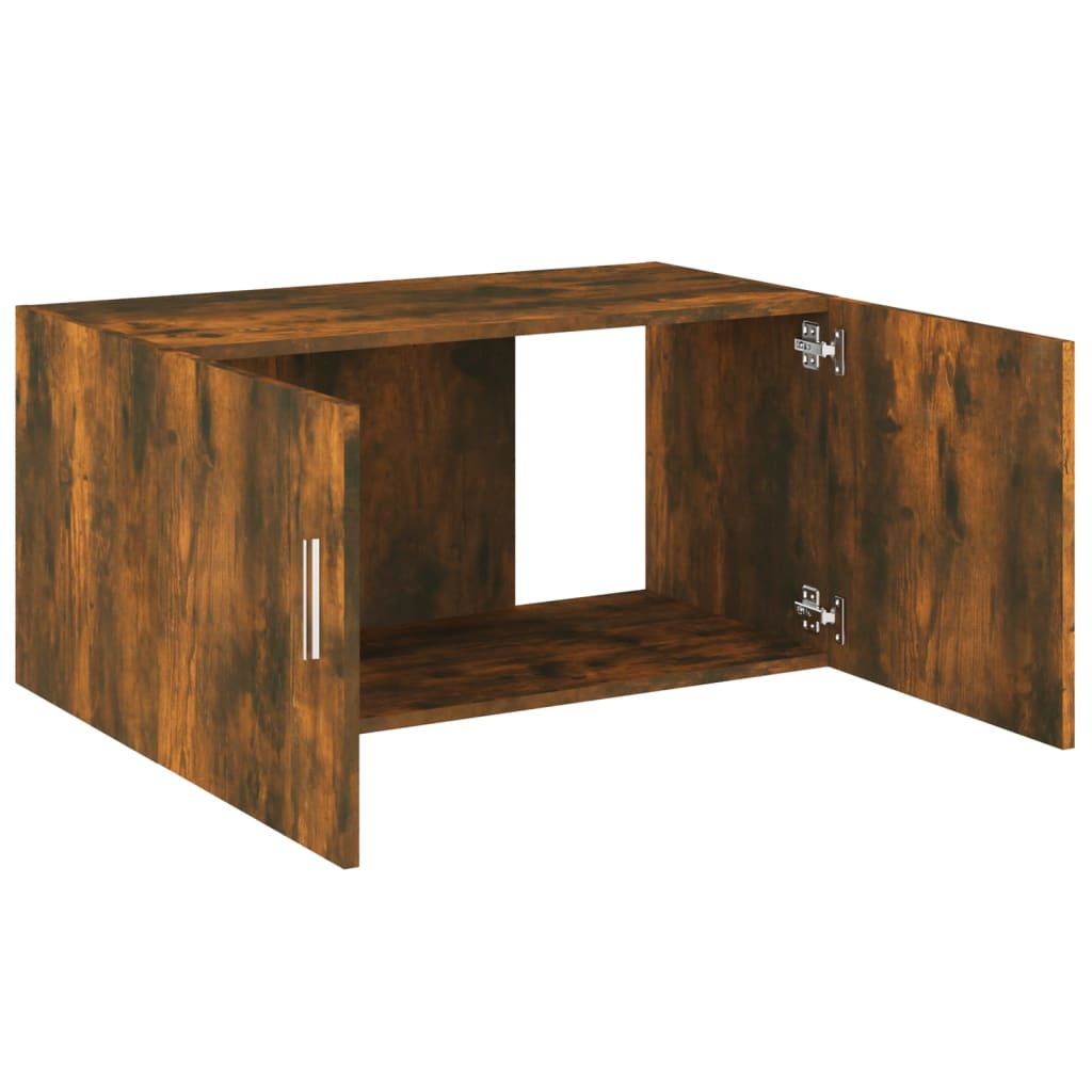 Armadietto da Parete Rovere Fumo 80x39x40 cm Legno Multistrato | homemem39