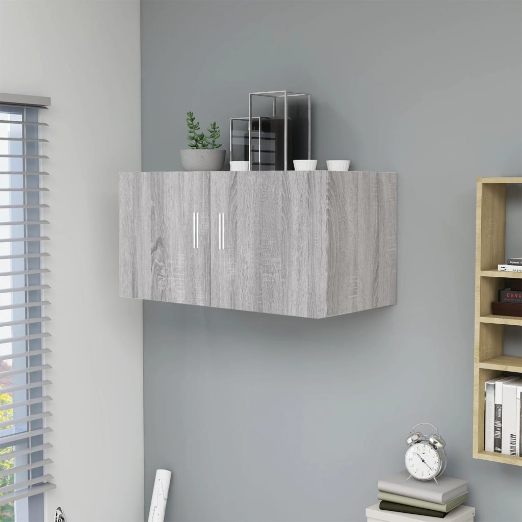 Armadietto da Parete Grigio Sonoma 80x39x40cm Legno Multistrato | homemem39