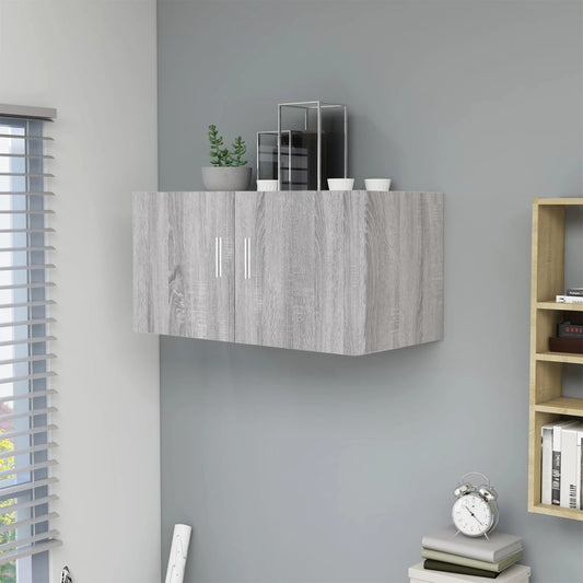 Armadietto da Parete Grigio Sonoma 80x39x40cm Legno Multistrato | homemem39