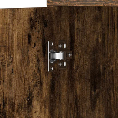 Armadietto Bagno Rovere Fumo 30x30x183,5cm Legno tecnico