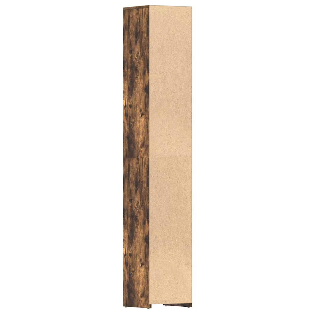 Armadietto Bagno Rovere Fumo 30x30x183,5cm Legno tecnico | homemem39