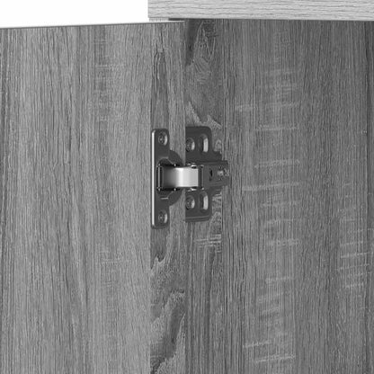 Armadietto Bagno Grigio Sonoma 30x30x183,5 cm Legno tecnico