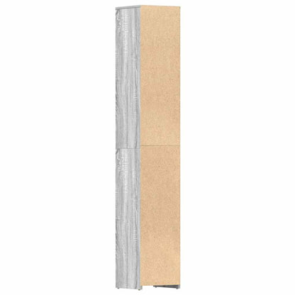 Armadietto Bagno Grigio Sonoma 30x30x183,5 cm Legno tecnico