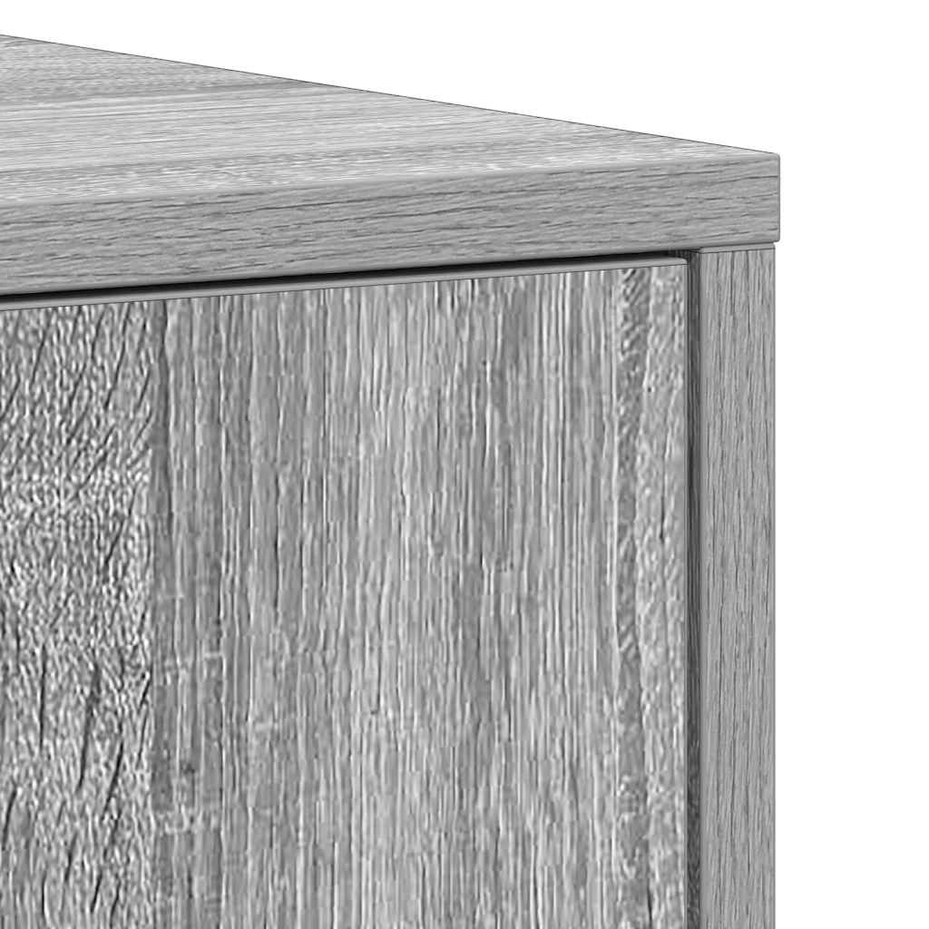 Armadietto Bagno Grigio Sonoma 30x30x183,5 cm Legno tecnico