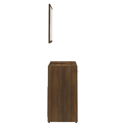 Set Mobili da Bagno Rovere Marrone in Legno Multistrato | homemem39