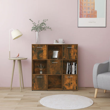Libreria Rovere Fumo 90x30x90 cm in Legno Multistrato | homemem39