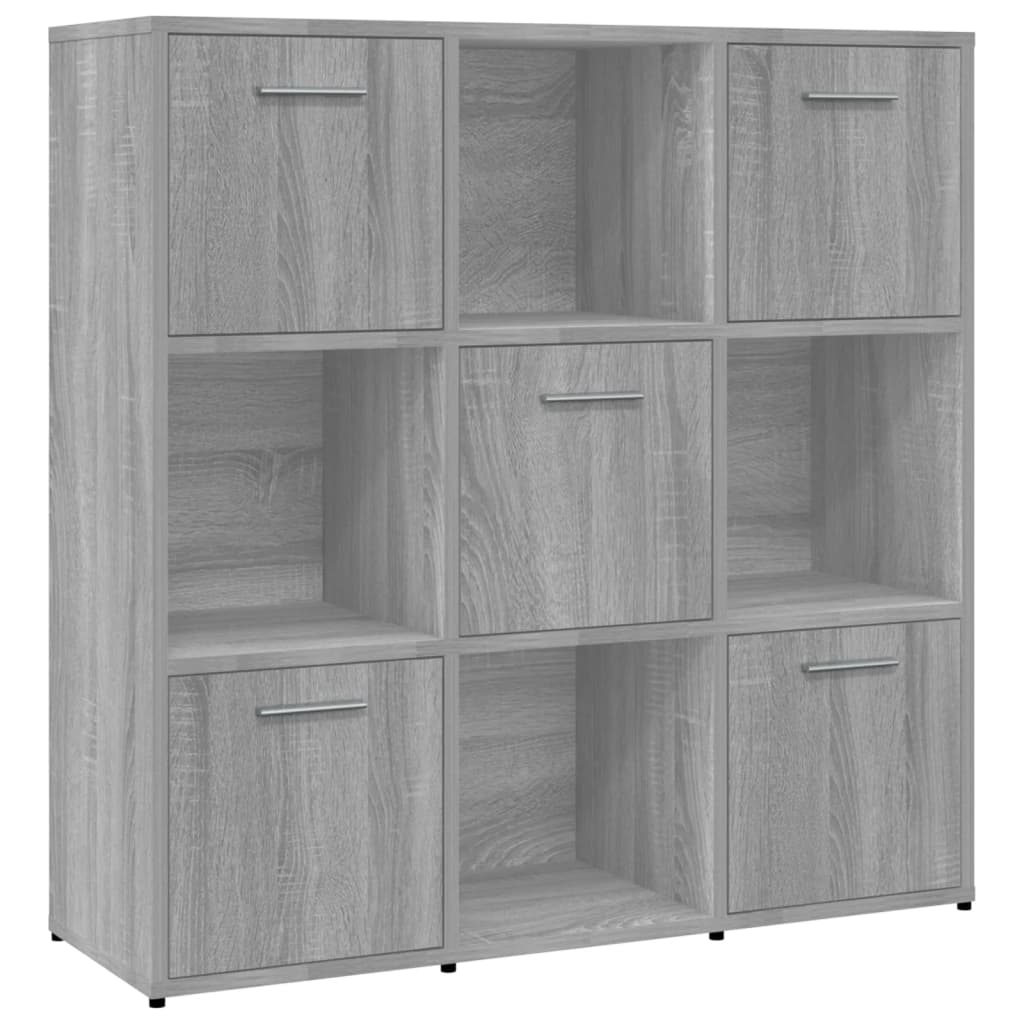 Libreria Grigio Sonoma 90x30x90 cm in Legno Multistrato | homemem39