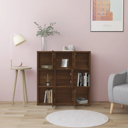 Libreria Rovere Marrone 90x30x90 cm in Legno Multistrato | homemem39