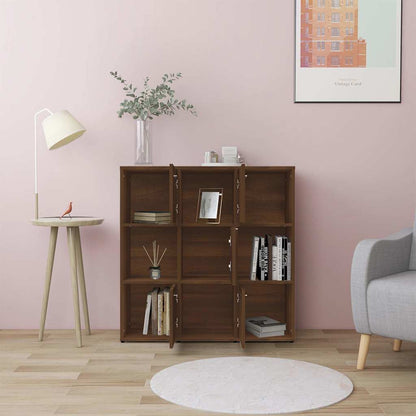 Libreria Rovere Marrone 90x30x90 cm in Legno Multistrato