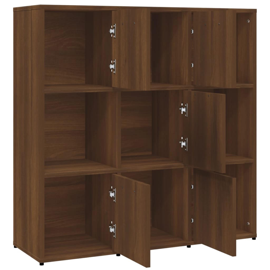 Libreria Rovere Marrone 90x30x90 cm in Legno Multistrato | homemem39