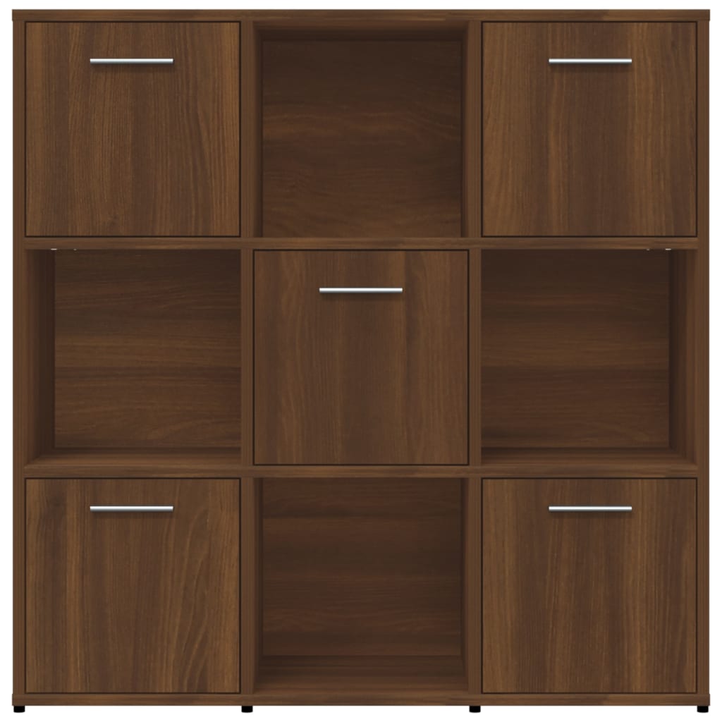 Libreria Rovere Marrone 90x30x90 cm in Legno Multistrato | homemem39