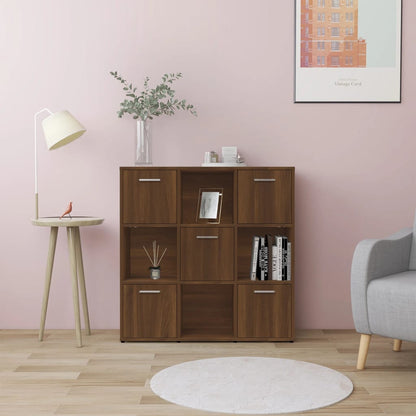 Libreria Rovere Marrone 90x30x90 cm in Legno Multistrato | homemem39