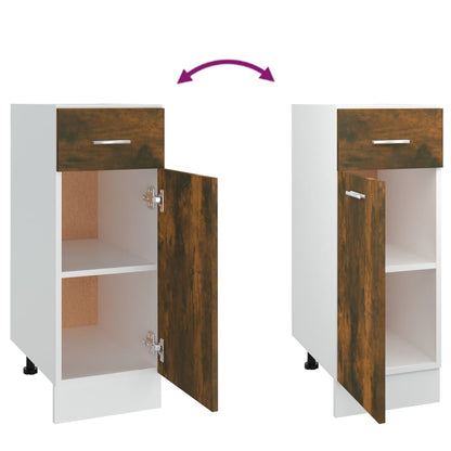 Mobile con Cassetto “Lyon” Rovere Fumo 30x46x81,5 cm - homemem39
