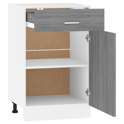 Mobile con Cassetto “Lyon” Grigio Sonoma 50x46x81,5 | homemem39