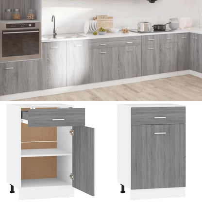 Mobile con Cassetto “Lyon” Grigio Sonoma 50x46x81,5 | homemem39