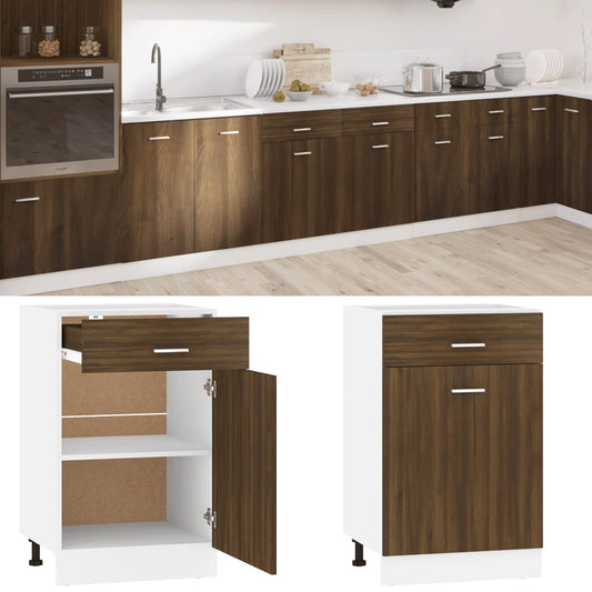 Mobile con Cassetto “Lyon” Rovere Marrone 50x46x81,5 - homemem39