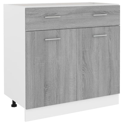 Mobile con Cassetto “Lyon” Grigio Sonoma 80x46x81,5 | homemem39