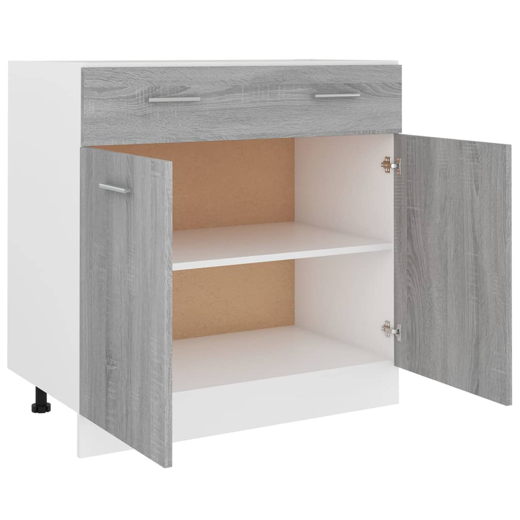 Mobile con Cassetto “Lyon” Grigio Sonoma 80x46x81,5 | homemem39