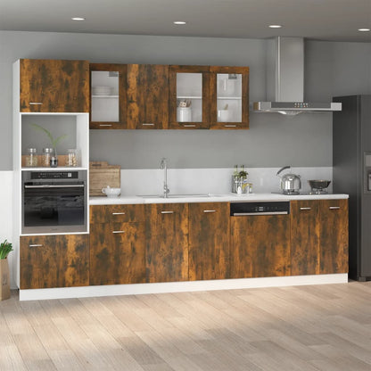 Armadio per Microonde “Lyon” Rovere Fumo 60x57x207cm | homemem39