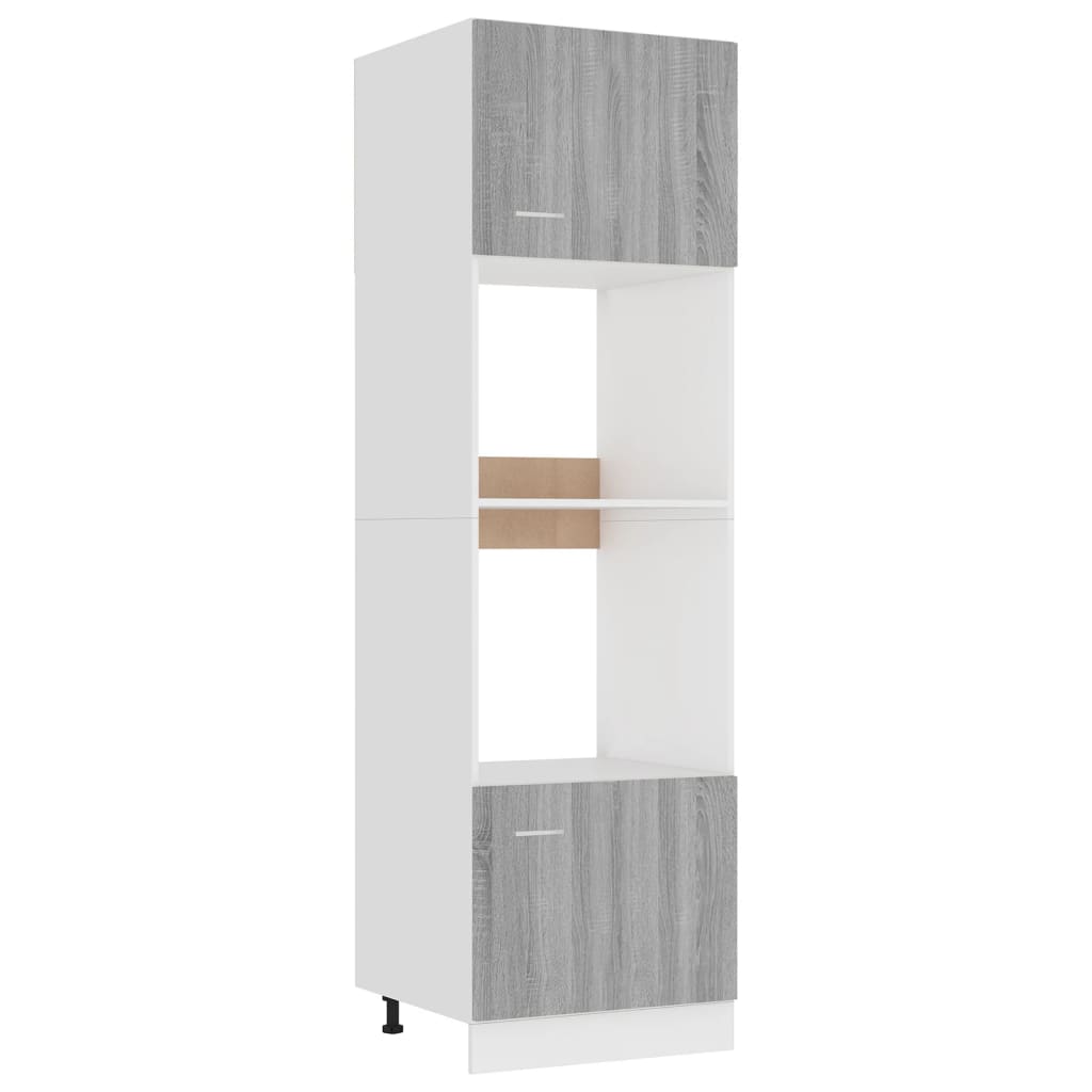 Armadio Microonde “Lyon” Grigio Sonoma 60x57x207 cm - homemem39