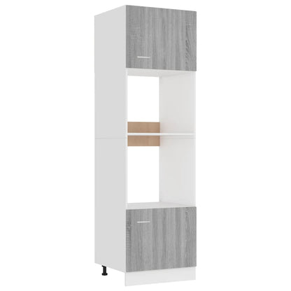 Armadio Microonde “Lyon” Grigio Sonoma 60x57x207 cm - homemem39