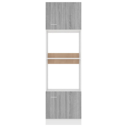 Armadio Microonde “Lyon” Grigio Sonoma 60x57x207 cm | homemem39