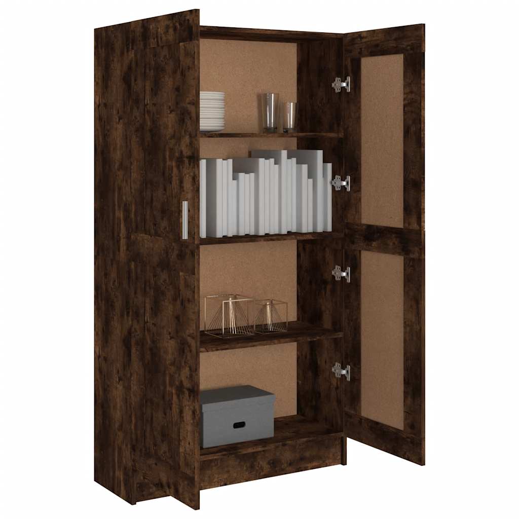 Libreria Rovere Fumo 82,5x30,5x150 cm in Legno Multistrato | homemem39