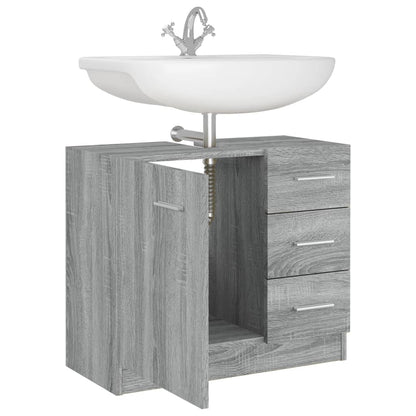 Mobile Lavabo Grigio Sonoma 63x30x54 cm in Legno Multistrato | homemem39
