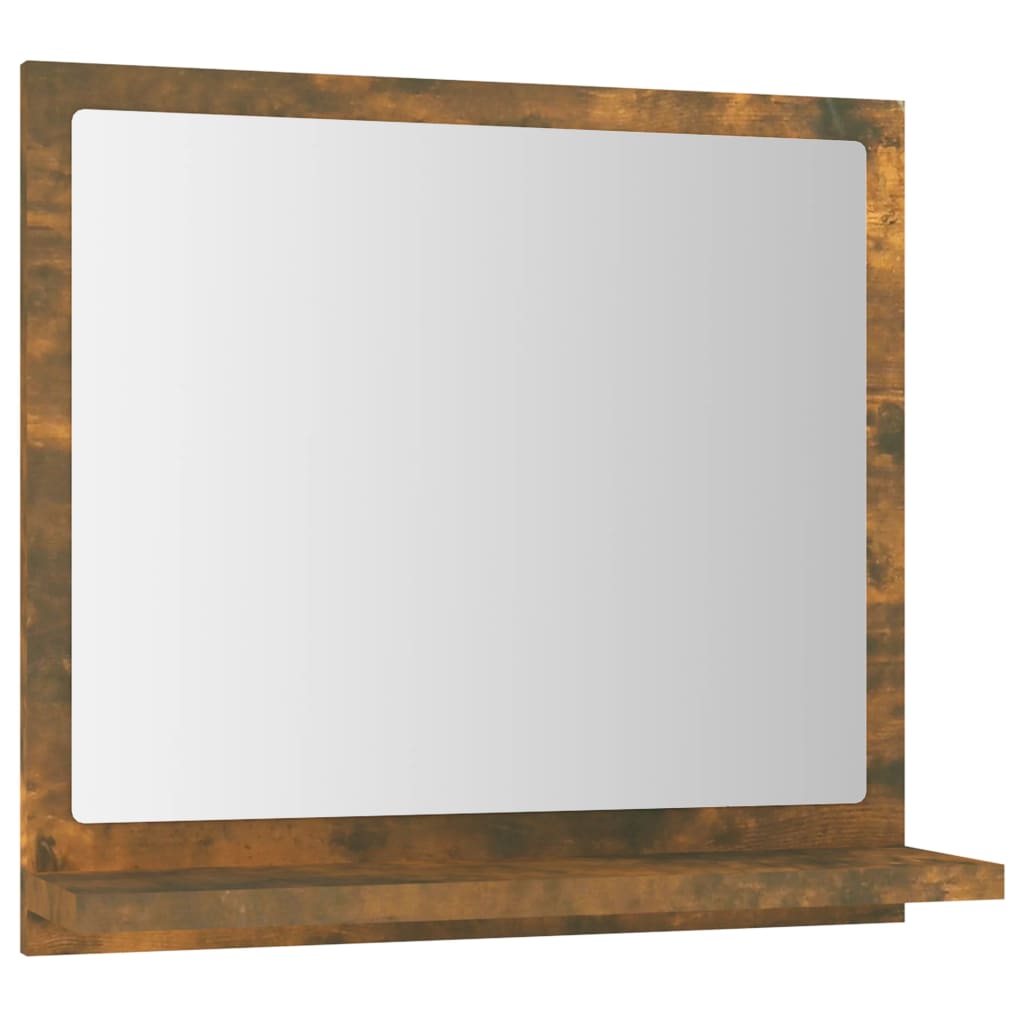 Specchio da Bagno Rovere Fumo 40x10,5x37cm in Legno Multistrato | homemem39