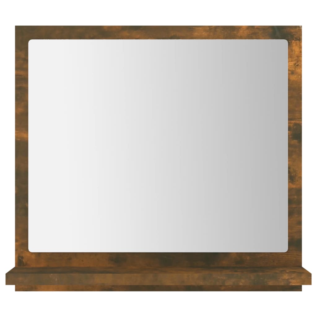 Specchio da Bagno Rovere Fumo 40x10,5x37cm in Legno Multistrato | homemem39