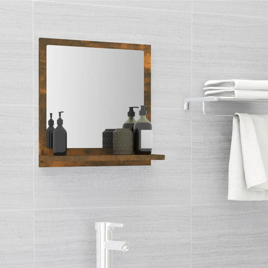 Specchio da Bagno Rovere Fumo 40x10,5x37cm in Legno Multistrato | homemem39