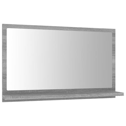 Specchio da Bagno Grigio Sonoma 60x10,5x37 cm Legno Multistrato | homemem39