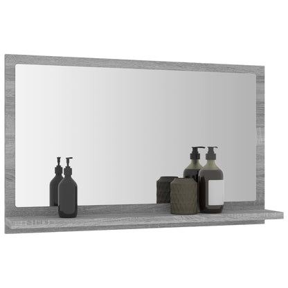 Specchio da Bagno Grigio Sonoma 60x10,5x37 cm Legno Multistrato | homemem39
