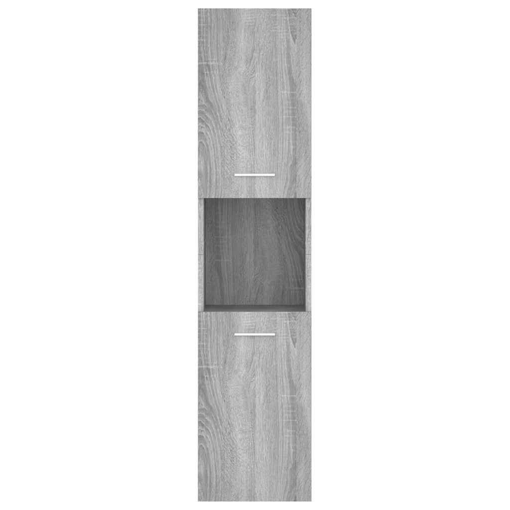 Armadietto Bagno Grigio Sonoma 30x30x130cm in Legno Multistrato | homemem39