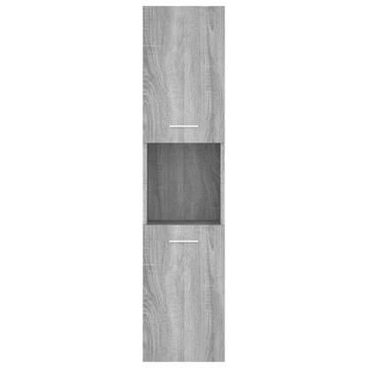 Armadietto Bagno Grigio Sonoma 30x30x130cm in Legno Multistrato | homemem39