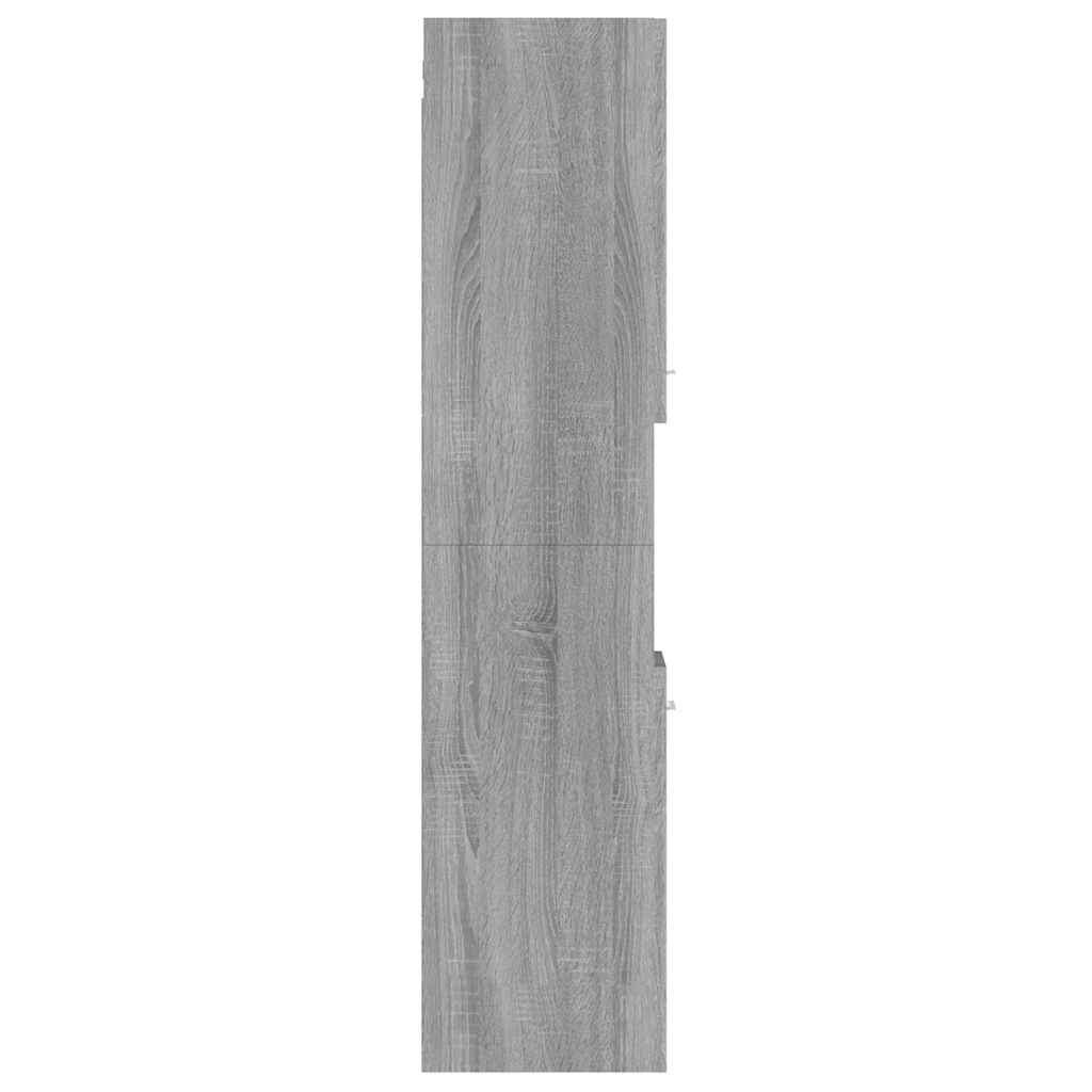 Armadietto Bagno Grigio Sonoma 30x30x130cm in Legno Multistrato | homemem39