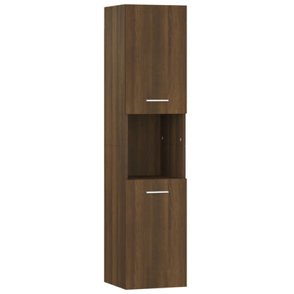 Mobile da Bagno Rovere Marrone 30x30x130cm in Legno Multistrato - homemem39