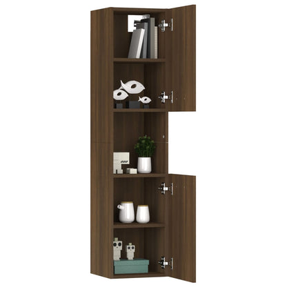 Mobile da Bagno Rovere Marrone 30x30x130cm in Legno Multistrato - homemem39