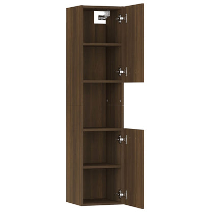Mobile da Bagno Rovere Marrone 30x30x130cm in Legno Multistrato - homemem39