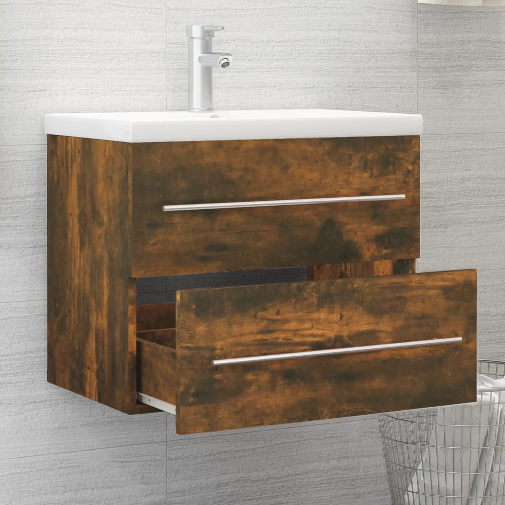 Mobile Lavabo Rovere Fumo 60x38,5x48 cm in Legno Multistrato | homemem39