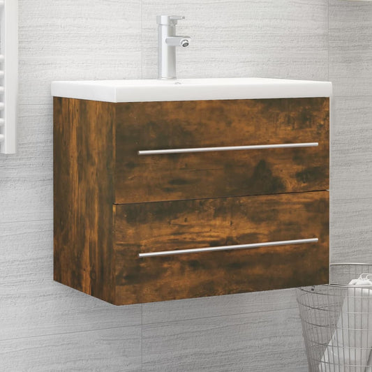Mobile Lavabo Rovere Fumo 60x38,5x48 cm in Legno Multistrato | homemem39