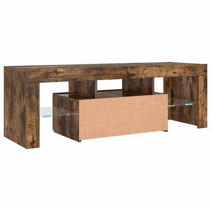 Mobile Porta TV con Luci LED Rovere Fumo 120x35x40 cm | homemem39