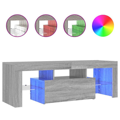 Mobile Porta TV con Luci LED Grigio Sonoma 120x35x40 cmcm - homemem39