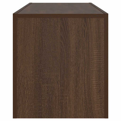 Mobile Porta TV con Luci LED Rovere Marrone 120x35x40 cm