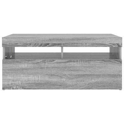 Mobile Porta TV con Luci LED Grigio Sonoma 90x35x40 cm - homemem39