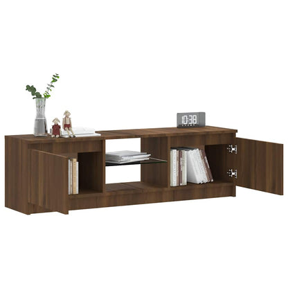Mobile Porta TV con Luci LED Rovere Marrone 120x30x36 cm - homemem39