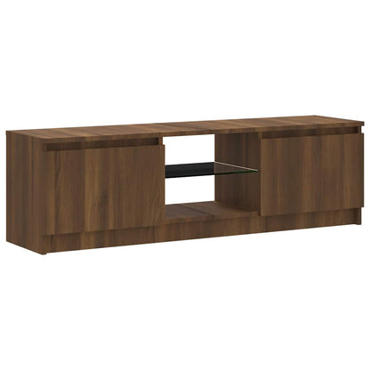 Mobile Porta TV con Luci LED Rovere Marrone 120x30x36 cm - homemem39