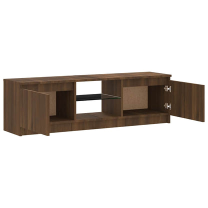Mobile Porta TV con Luci LED Rovere Marrone 120x30x36 cm - homemem39