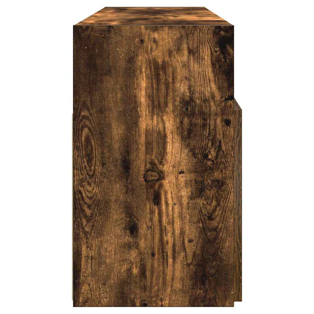 Mobile Porta TV con Luci LED Rovere Fumo 120x30x50 cm - homemem39